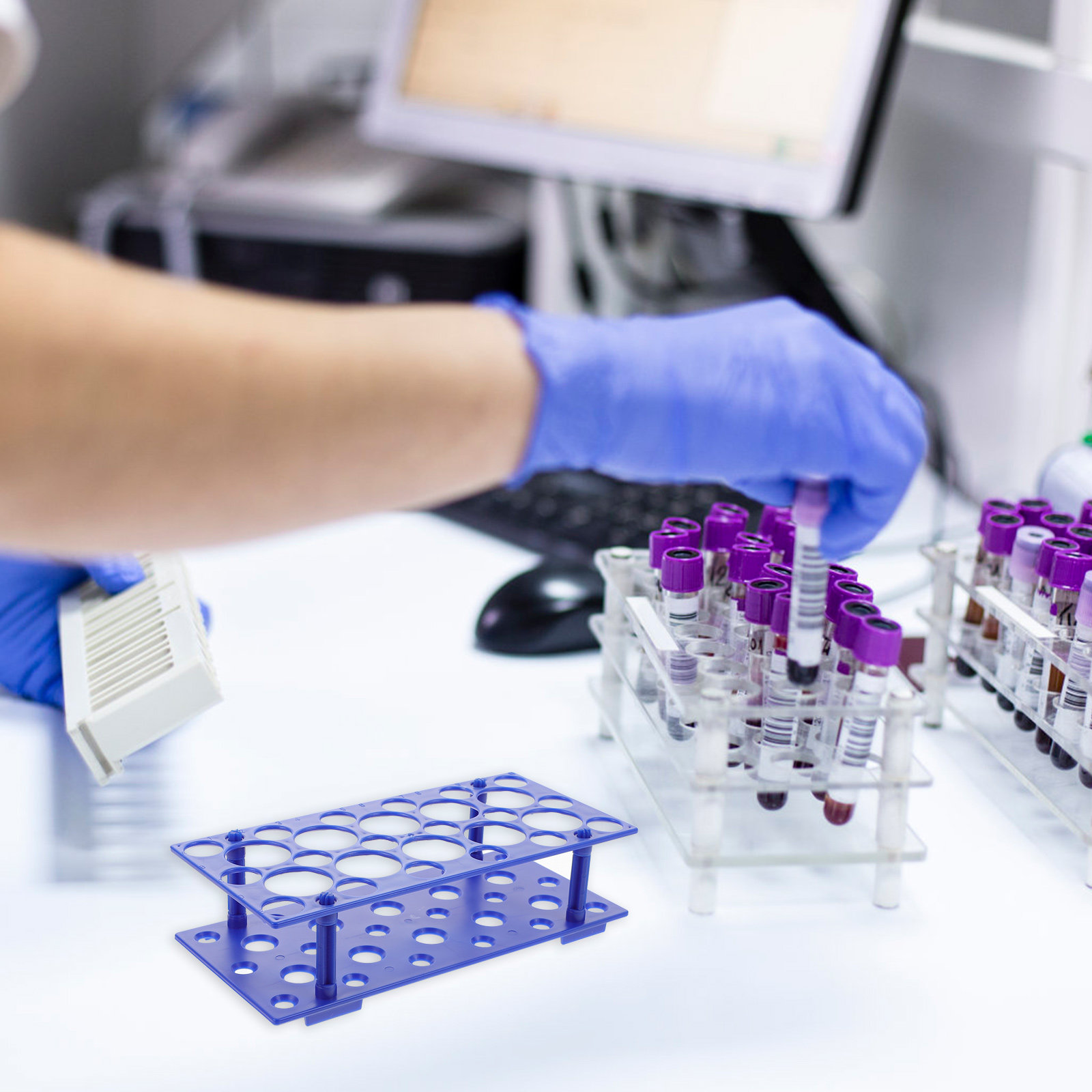 고품질 플라스틱 재질의 시험관 정리대 2개 세트, 안정 - Lab Equipment 리뷰 및 가격