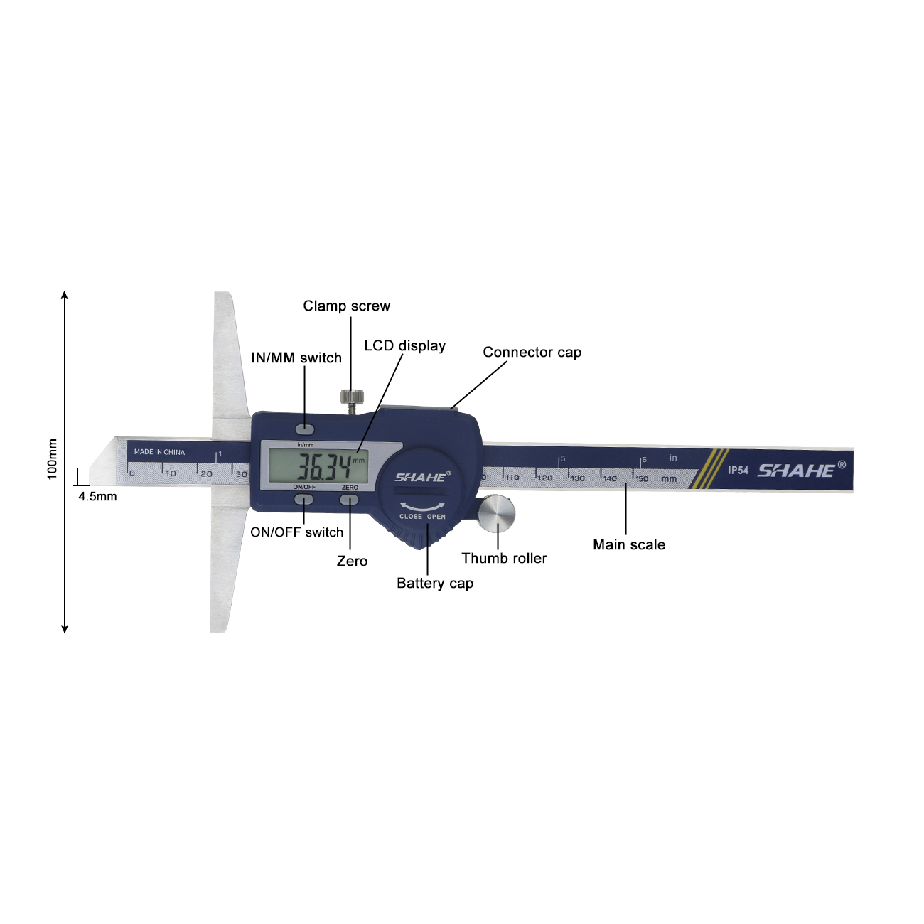 SHAHE 150/200/300mm 전자 눈금자 디지털 - Digital Caliper 150Mm Stainless Steel 리뷰 및 가격